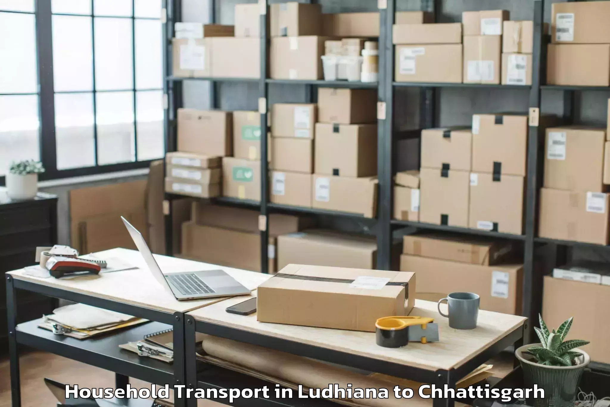 Reliable Ludhiana to Jashpur Nagar Household Transport